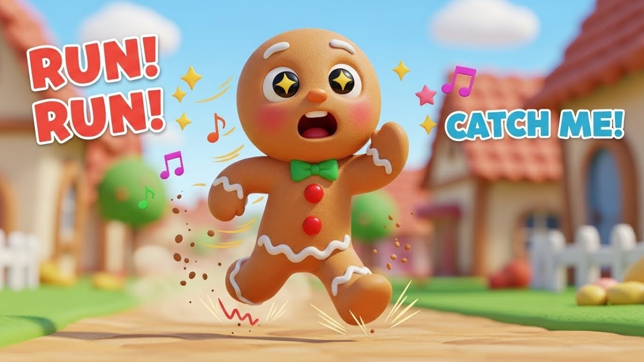 Беги, беги, Пряничный человечек 🍪🏃‍♂️ | Веселая детская песенка и сказка