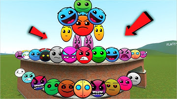 Lobotomy Dash and Geometry Dash Nextbots Family Chase me in Garry