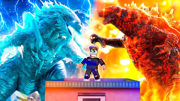 FROSTBITE GODZILLA vs THERMO GODZILLA in ROBLOX