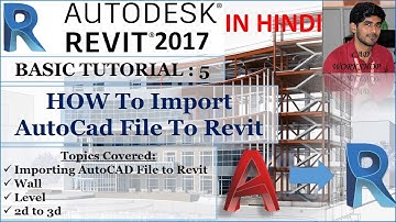 REVIT HINDI TUTORIAL : 5 || How to Import AutoCAD file To Revit