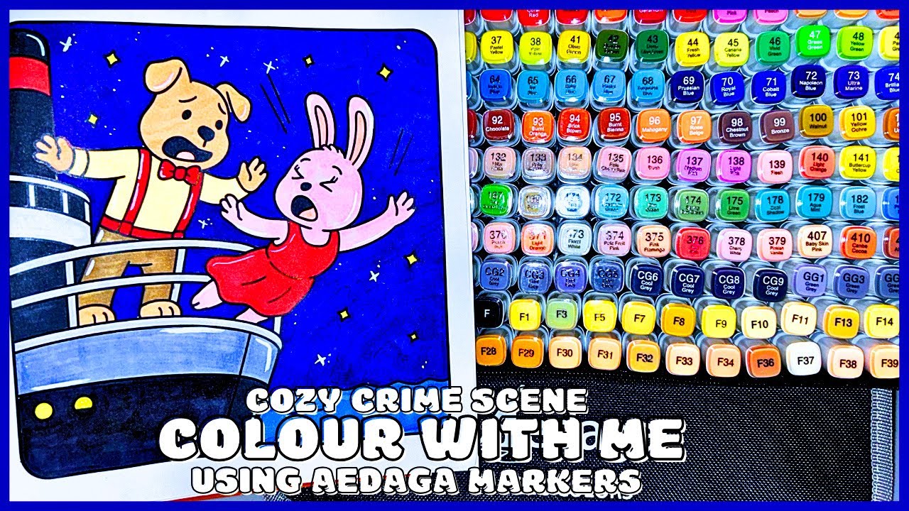 Murder at Sea | Colouring a Cozy Crime Scene with a Chilling Twist 🎨🕵️‍♀️🚢 | Speed Colouring