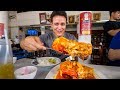 Huge deep fried river shrimp  thai food at legendary kui mong  restaurant