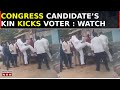 Telangana news brother of congress mp kicks voter outside polling booth sparks controversy