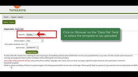 How to Bulk Import Users on Tangerine LMS