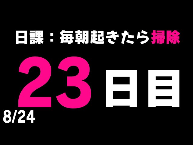 【#毎朝掃除チャレンジ】検証！日課「毎朝起きたら掃除」は本当に実現可能なのか！？２３日目【健屋花那/にじさんじ】のサムネイル