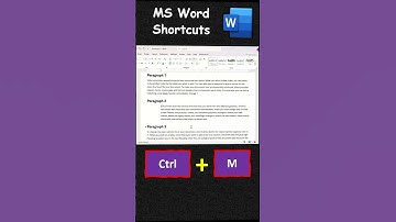 How to Indent or Outdent Paragraphs in MS Word documents using Keyboard Shortcut
