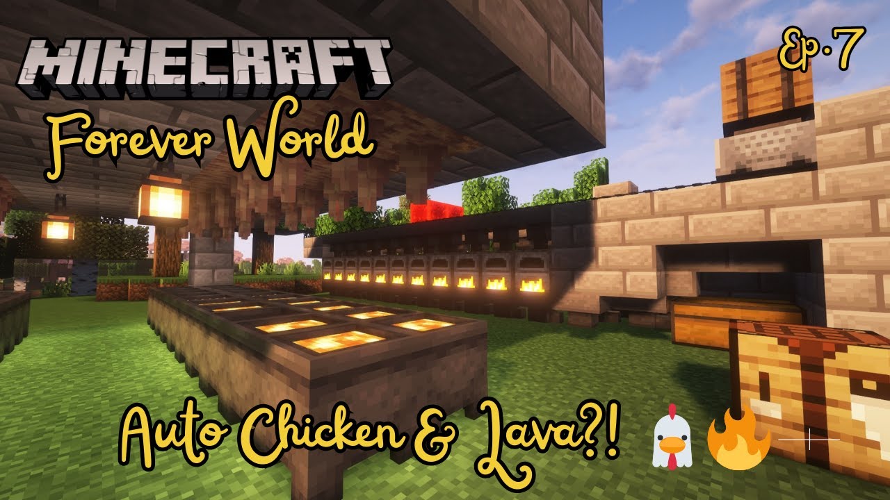 Automation Overload! 🐔🔥 Auto Smelter, Lava Farm & More!  | Minecraft Forever World Ep. 7