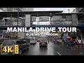 A Gloomy Rush-Hour Traffic in MANILA During Typhoon Inday (Bavi) | Driving Tour | Philippines
