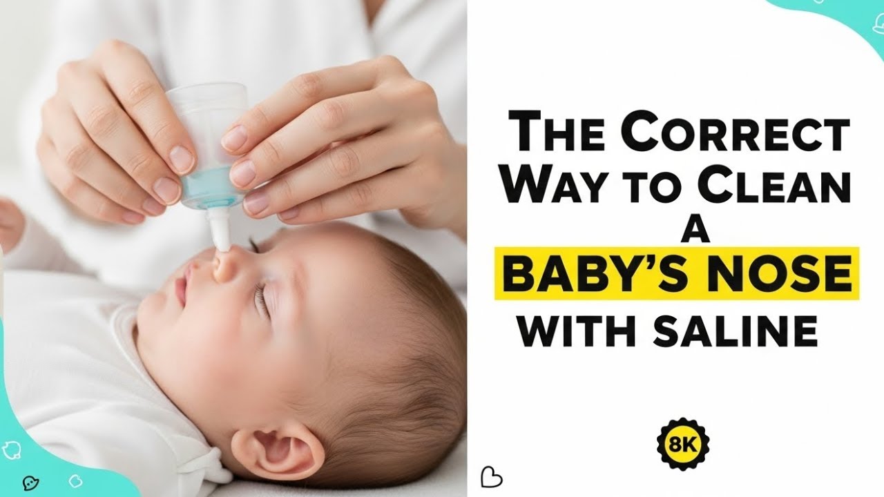 How to clean your nose with saline solution and a syringe.