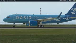 Oasis Air A320 departing CYVR 08R