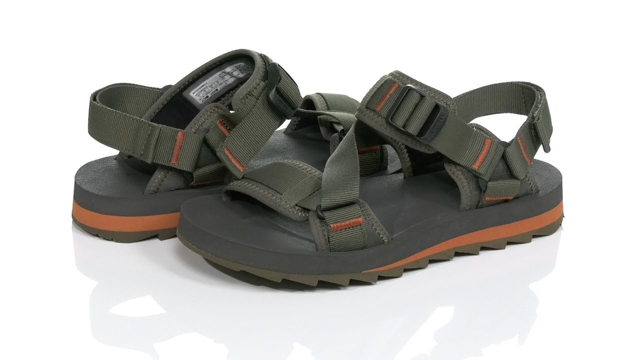 New Men’s Merrell Alpine Strap Olive Sandal Merrell Alpine Strap Olive Green Waterproof Outdoor Sandals  main image 3