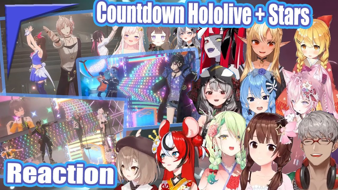 【Compilation】Countdown 2023 Live Hololive / Holostars Costar Reactions【Hololive + Holostars EngSub】