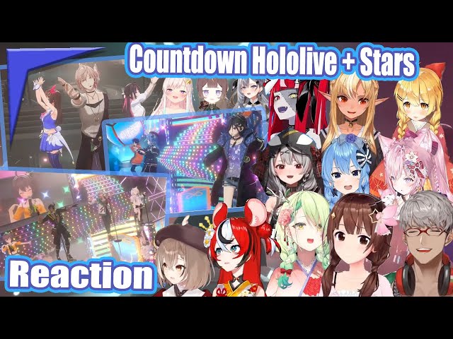 【Compilation】Countdown 2023 Live Hololive / Holostars Costar Reactions【Hololive + Holostars EngSub】 class=