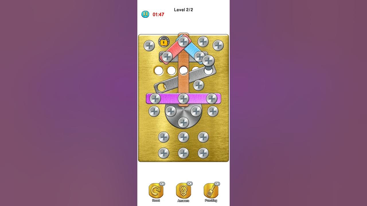 Screw Pin Puzzle Game play level 2/2 of 10 YouTube