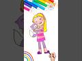 Draw PAW Patrol Cute | PAW Patrol Katie and Cali Easy Tutorial 🌈👱🏻♀️ #pawpatrol #forkids #short