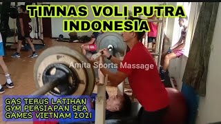 Gas Terus Latihan Gym, Timnas Voli Putra Indonesia Menuju Sea Games Vietnam 2021