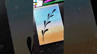 Aesthetic Leaf Drawing on Blending Colour 🌿 #art #calligraphy