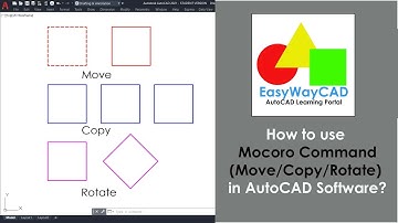 How to use MOCORO ( Move/Copy/Rotate) Command in AutoCAD Software?