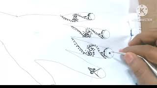 رسومات بسيطه بقرطاس الحنه خطوة خطوة للمبتدئين Henna drawings for beginners