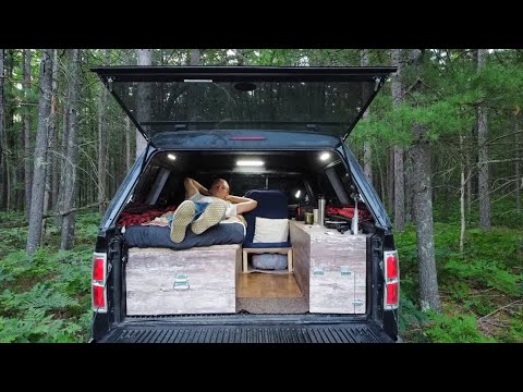 First Overnight In My New Truck Camping Set Up