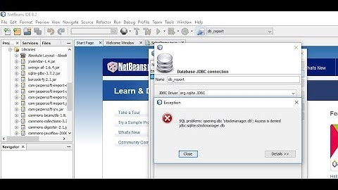 Solution | SQL problems: opening db: