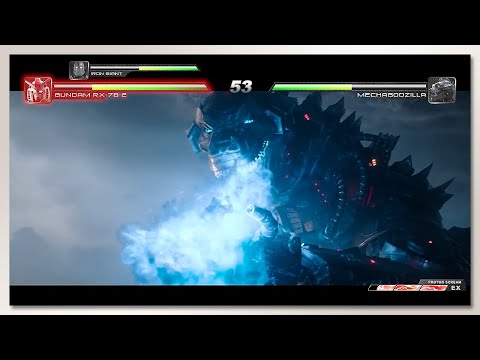 RPO Mechagodzilla vs Iron Giant & Gundam RX-78-2 with Healthbars