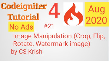 Image Manipulation Codeigniter 4 | Crop, Flip, Rotate, Watermark Image