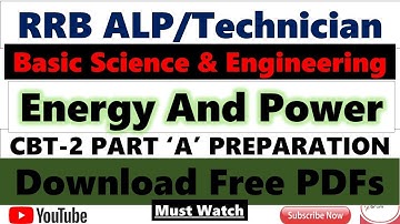 [Power, Energy] Basic Science & Engineering Questions with Explanation, ALP CBT 2 Preparation