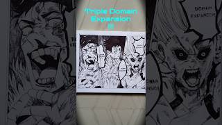 Drawing Triple Domain Expansion with Black Ball Pen #shorts #drawing #anime #viral #trending #art
