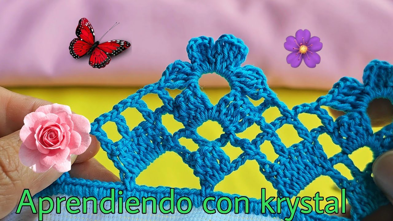 Aprende fácil esta hermosa puntilla #466