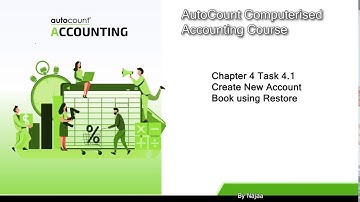 AutoCount Computerised Accounting Course Chapter 4 Task 4.1   By Najaa