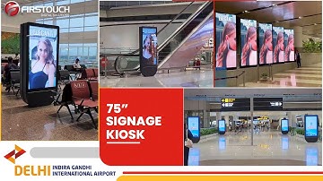 100+ 75 digital standee kiosks Installed at IGI Airport By Firstouch