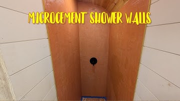 Installing Microcement Shower Walls In Our Skoolie (Epodex)