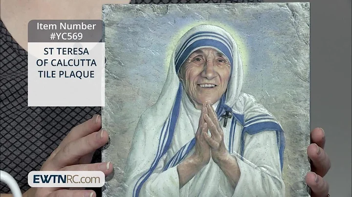 YC569_ST TERESA OF CALCUTTA TILE PLAQUE