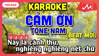 Karaoke Cảm Ơn - Tone Nam Beat Mới Dể Hát Yokara Moctv