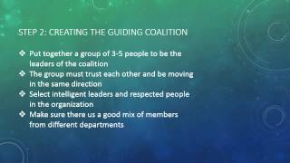 KOTTER'S 8 STEP ORGANIZATIONAL CHANGE MODEL   FC