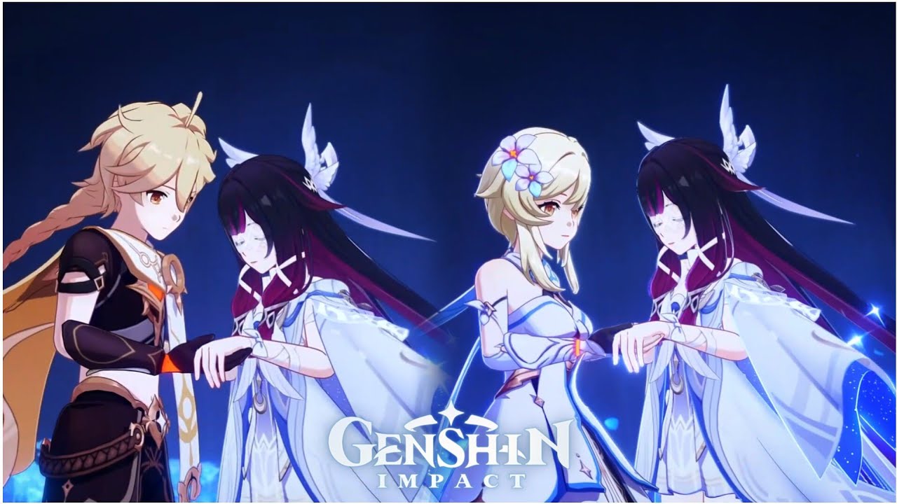 Aether vs Lumine - Luna III Archon Quest Cutscenes Comparison (Genshin Impact Version 6.2)