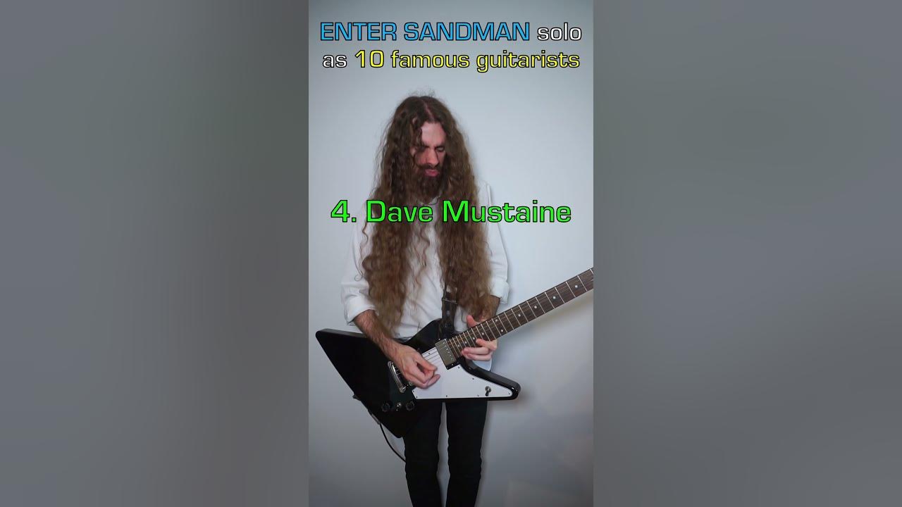 ENTER SANDMAN solo as 10 famous guitarists #metallica