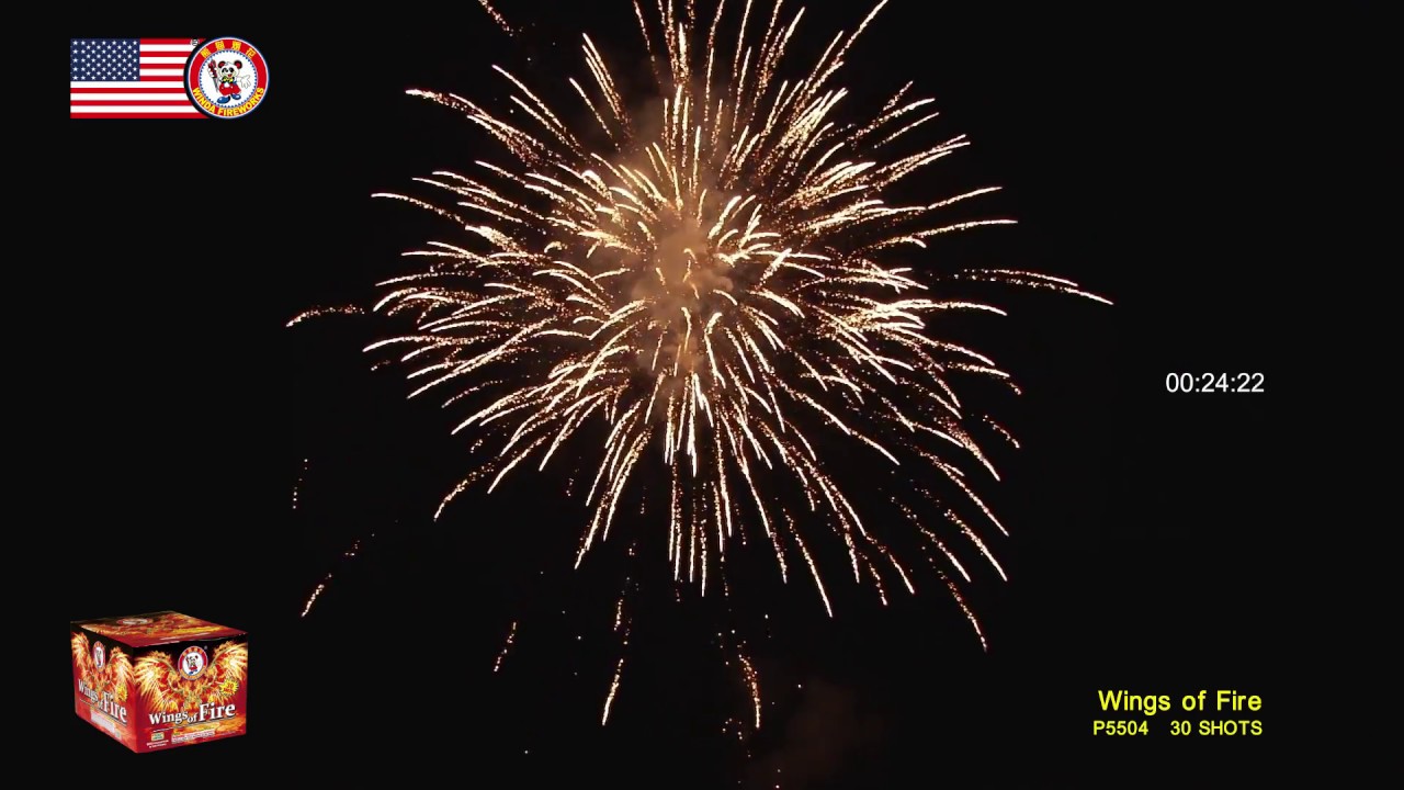 1.4G FIREWORKS: P5504 WINGS OF FIRE - YouTube