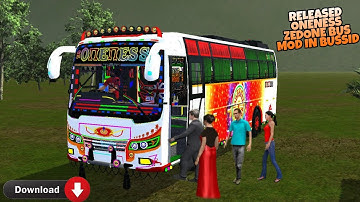 Released ONENESS Zedone Bus Mod In Bus Simulator Indonesia - Bussid Bus Mod - Bussid Car Mod -Bussid