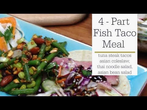 Fish Taco Meal - Tuna Steak Taco Recipe And Asian Sides - RadaCutlery.com