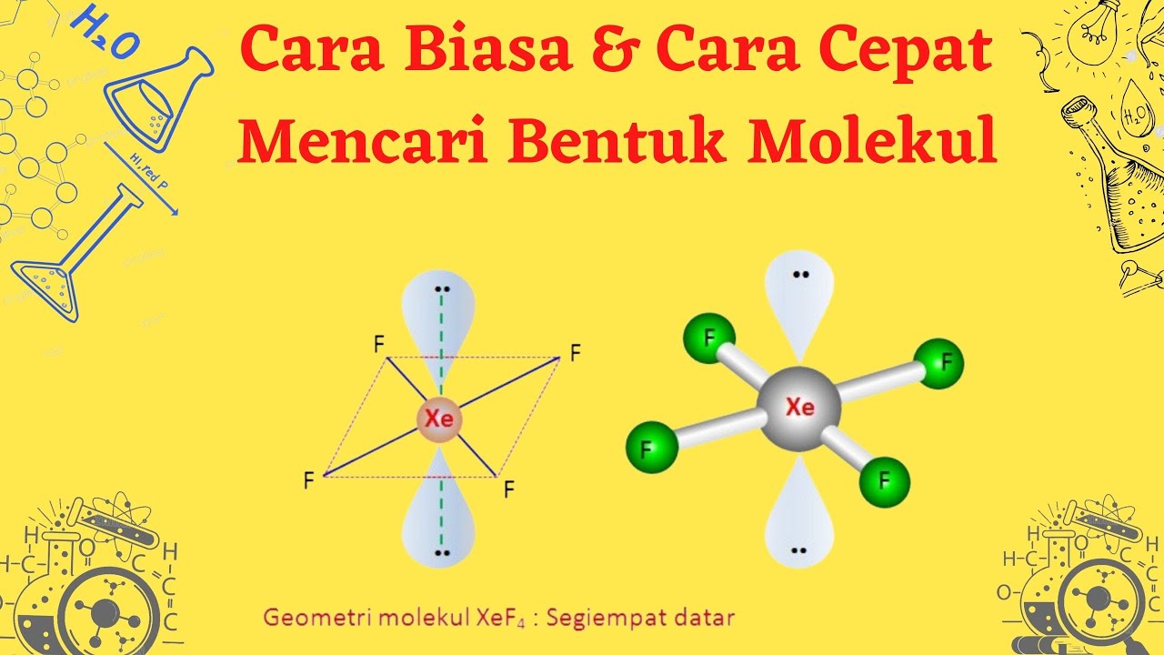 Bentuk Molekul#Cara Cepat#Cara sekolah