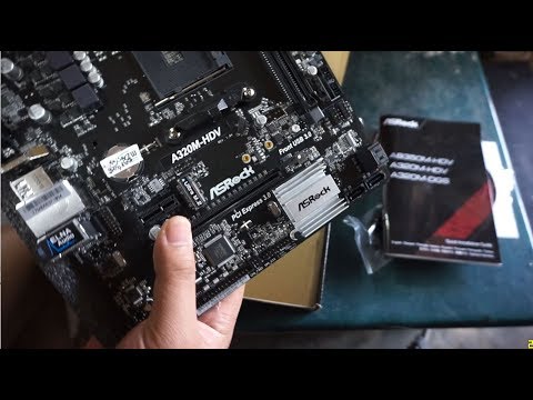 Unboxing ASRock A320M-HDV | cheapest AM4 motherboard on the market