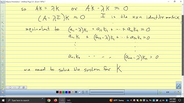 Differential Equations 8.2 Solving Homogeneous Systems: Distinct, Real Eigenvalues