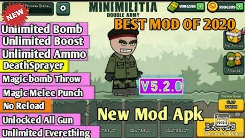 #DA2 Mini Militia v5. 3. 3 Latest Mod all Guns Double 100 % Working | All in one Mods |Hell mod