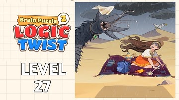 Brain Puzzle 2 Logic Twist Level 27 |Carpet Boost| Walkthrough Solution