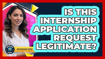 Is This Internship Application Request Legitimate?