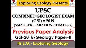UPSC GSI Previous Papers Analysis| GSI-2018 Geology Paper-II|Exploring Geology