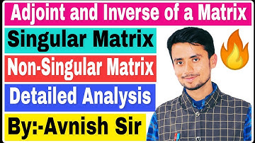 Singular and Non-Singular Matrices || Adjoint and Inverse of a Matrix || Avnish Sir