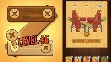 🏅 SCREW PUZZLE: Wood Nut & Bolt 🤪 Level 46 🧩 Gameplay Walkthrough